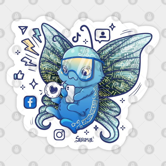 Social Bit-terfly - Social Media Enthusiast Sticker by SPIRIMAL